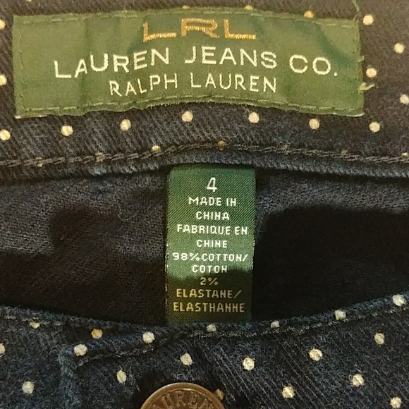 Lauren Ralph Lauren Polka Dot Straight Leg Jean - Picture 5 of 10